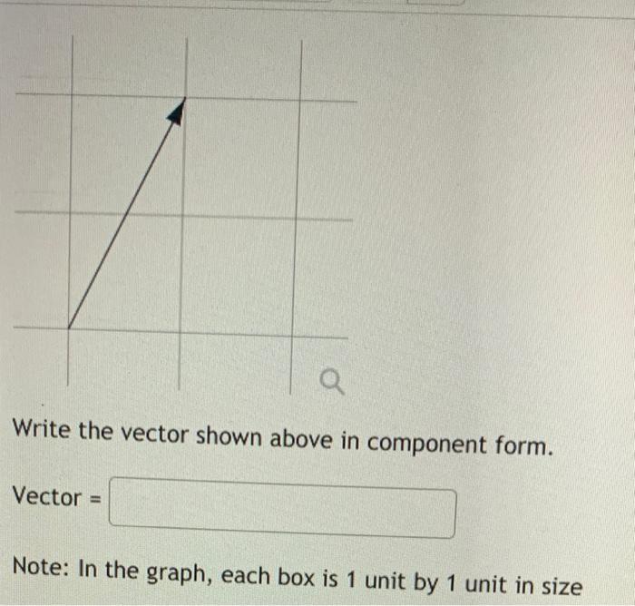 Solved Write the vector shown above in component form. | Chegg.com