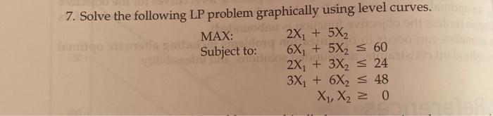 Solved 7. Solve the following LP problem graphically using | Chegg.com