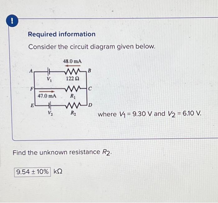 Solved Required Information Consider The Circuit Diagram | Chegg.com