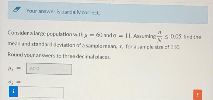 Solved Your answer is partially correct. = n Consider a | Chegg.com