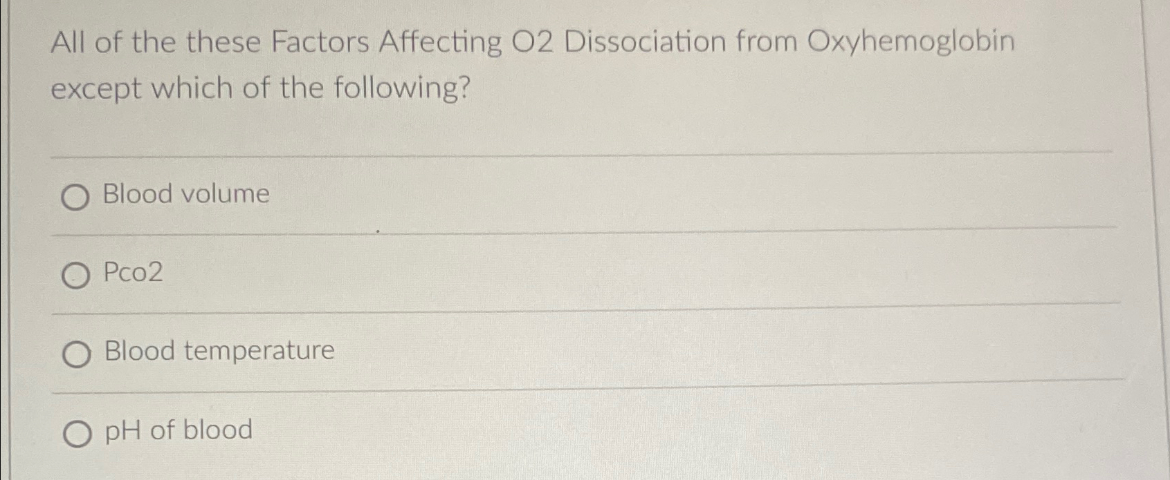 Solved All of the these Factors Affecting O2 ﻿Dissociation | Chegg.com