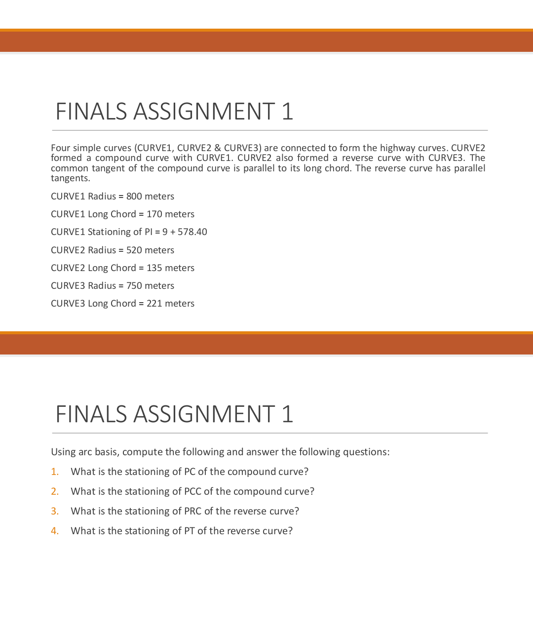 Solved FINALS ASSIGNMENT 1 Four simple curves (CURVE1, | Chegg.com