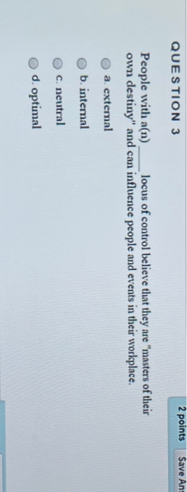 Solved QUESTION 3 2 points Save An: People with a(n) locus | Chegg.com