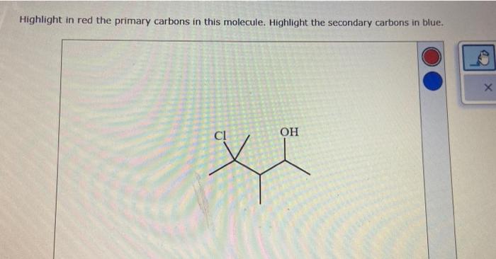 Solved Highlight in red the primary carbons in this | Chegg.com