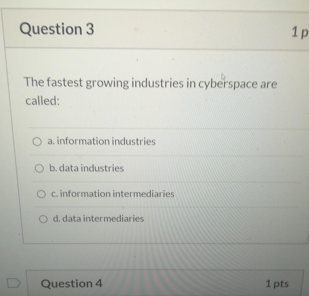 Solved D Question 1 1 pts How does the individual come to be | Chegg.com