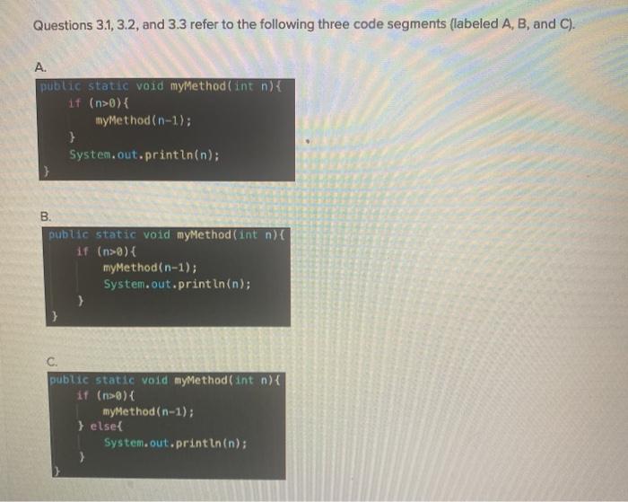 Solved Which statement about methods A, B, and C above is | Chegg.com