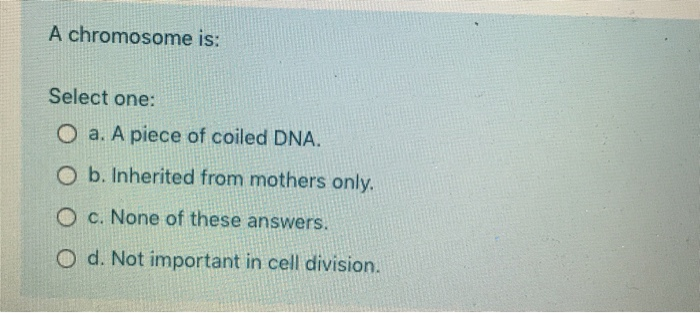 Solved Which Of The Following Is NOT A Characteristic The