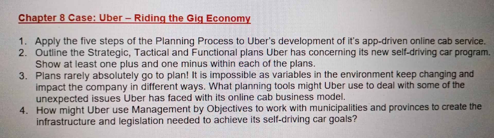 Uber Riding The Gig Economy