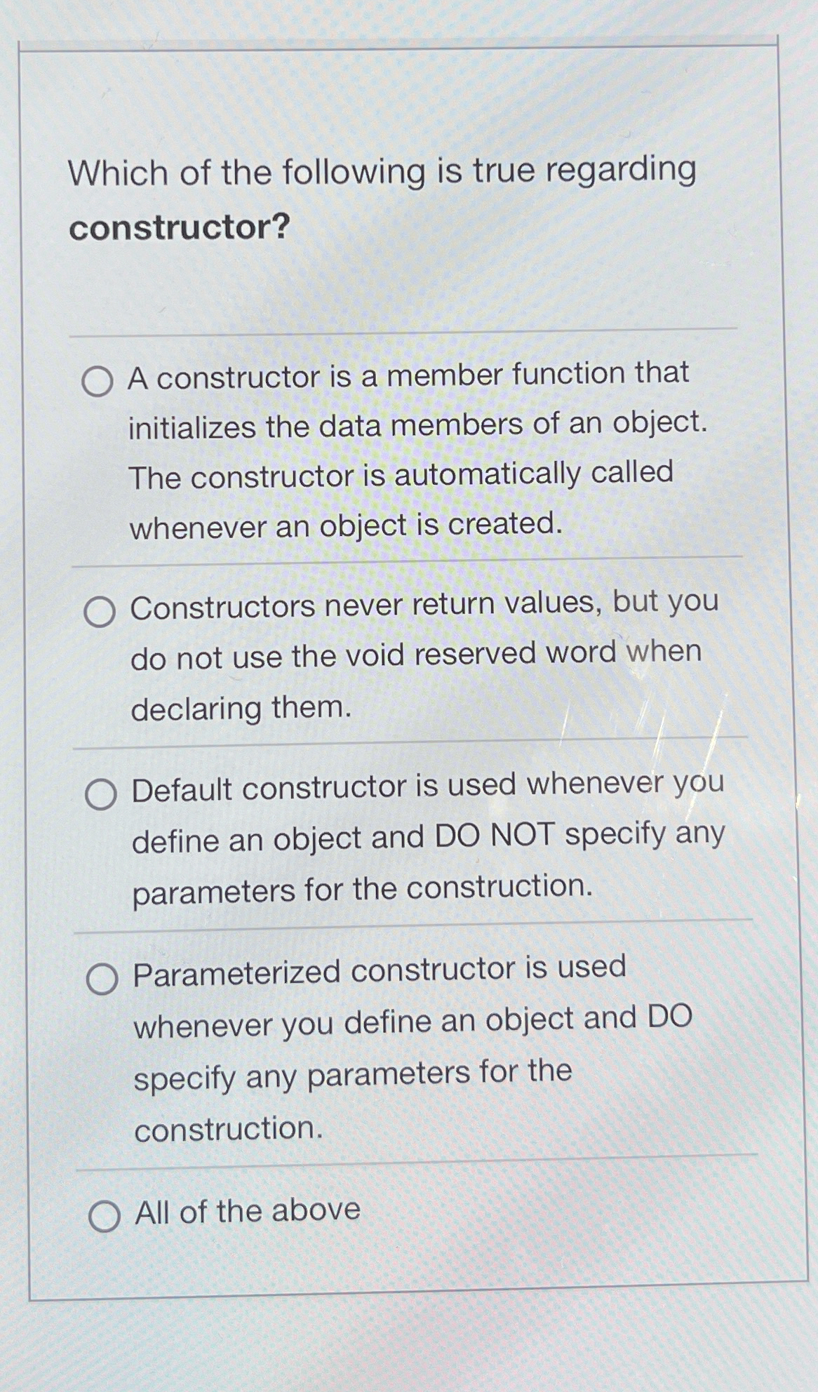 Solved Which of the following is true regarding