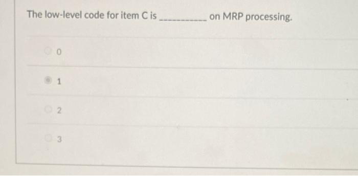 Solved This Quiz is based on the MRP example in my lecture | Chegg.com