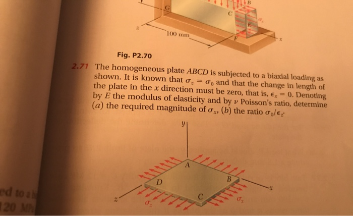 Solved Fig. P2.70 2.71 The homogeneous plate ABCD is | Chegg.com