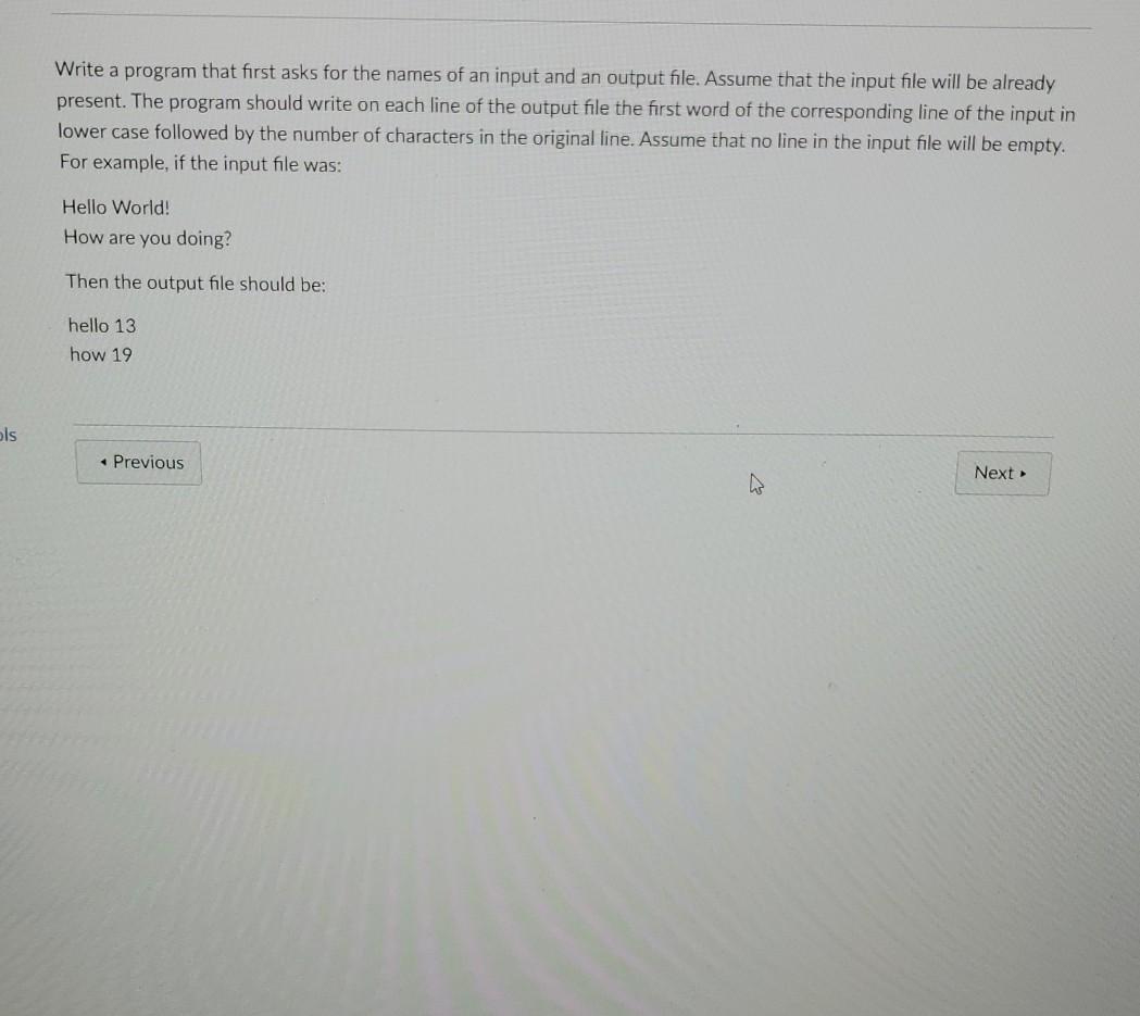Solved Write a program that first asks for the names of an | Chegg.com