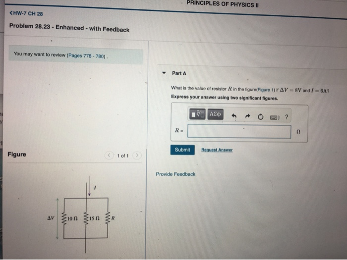 Solved PRINCIPLES OF PHYSIC I CHW-7 CH 28 Problem 28.23 - | Chegg.com