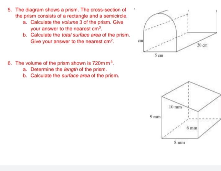 5 The Diagram Shows A Prism The Cross Section Of Chegg 