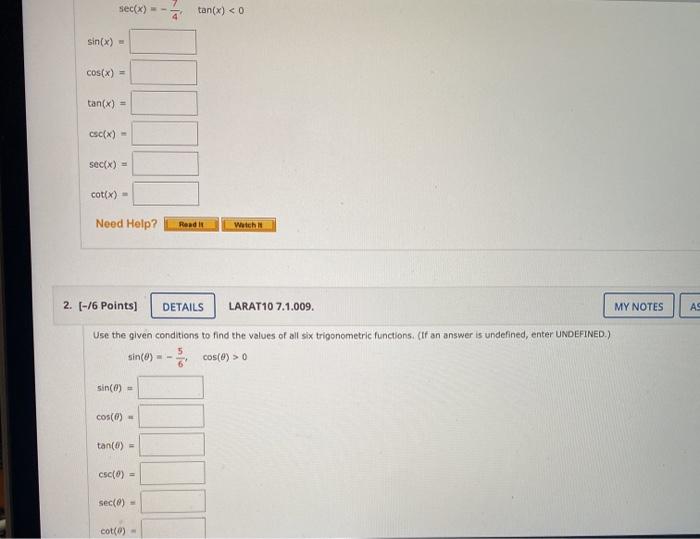 Solved I need both answered as I dont know what to do to get | Chegg.com
