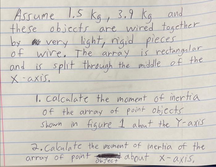 Solved Assume 1.5 kg,3.9 kg and these objects are wired | Chegg.com
