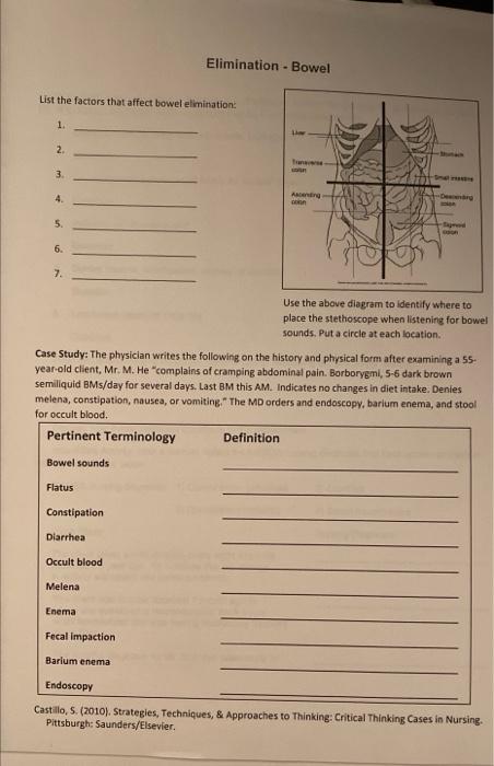 elimination-bowel-list-the-factors-that-affect-chegg