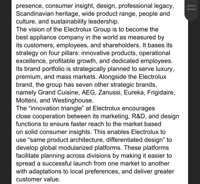 Solved Excellence > Electrolux AB Electrolux, popularly