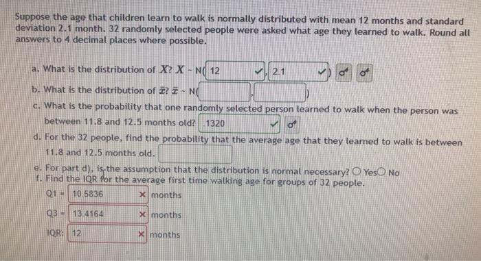 Normal age best sale of walking