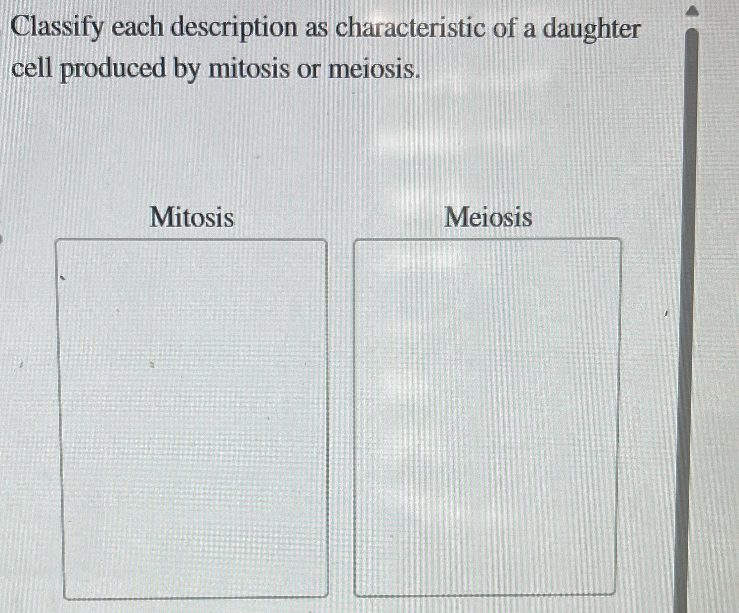 Solved Classify each description as characteristic of a | Chegg.com