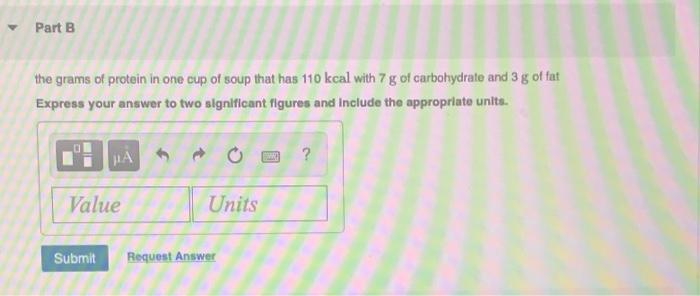 Solved Part A Using The Energy Values For Food (the Table. | Chegg.com