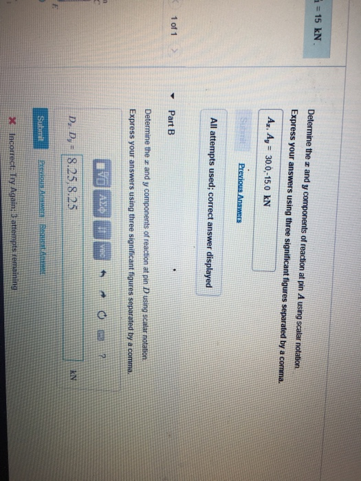 Solved Problem 6.66 Consider the frame shown in (Figure 1). | Chegg.com