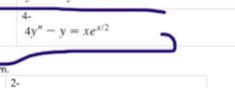 Solved 4- 4y′′−y=xex/2 2 | Chegg.com