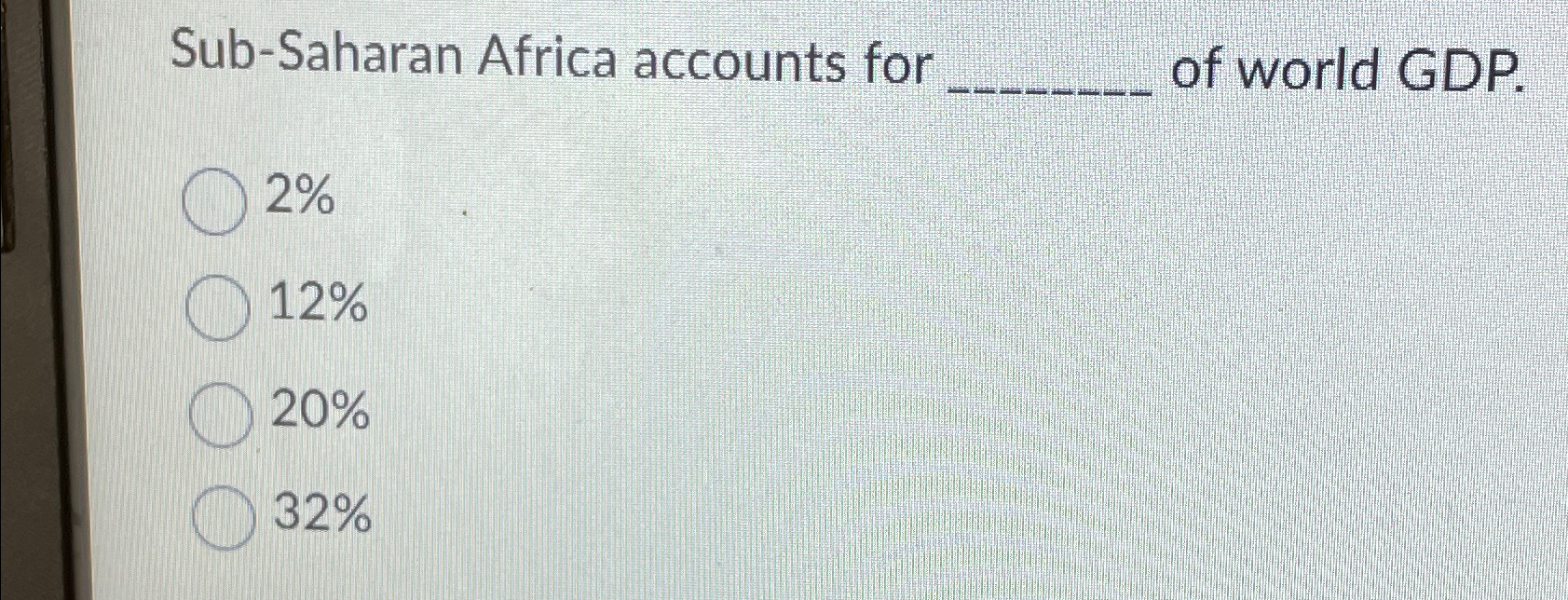 Solved Sub-Saharan Africa Accounts For Q, ﻿of World | Chegg.com | Chegg.com