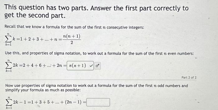 Solved This question has two parts. Answer the first part | Chegg.com
