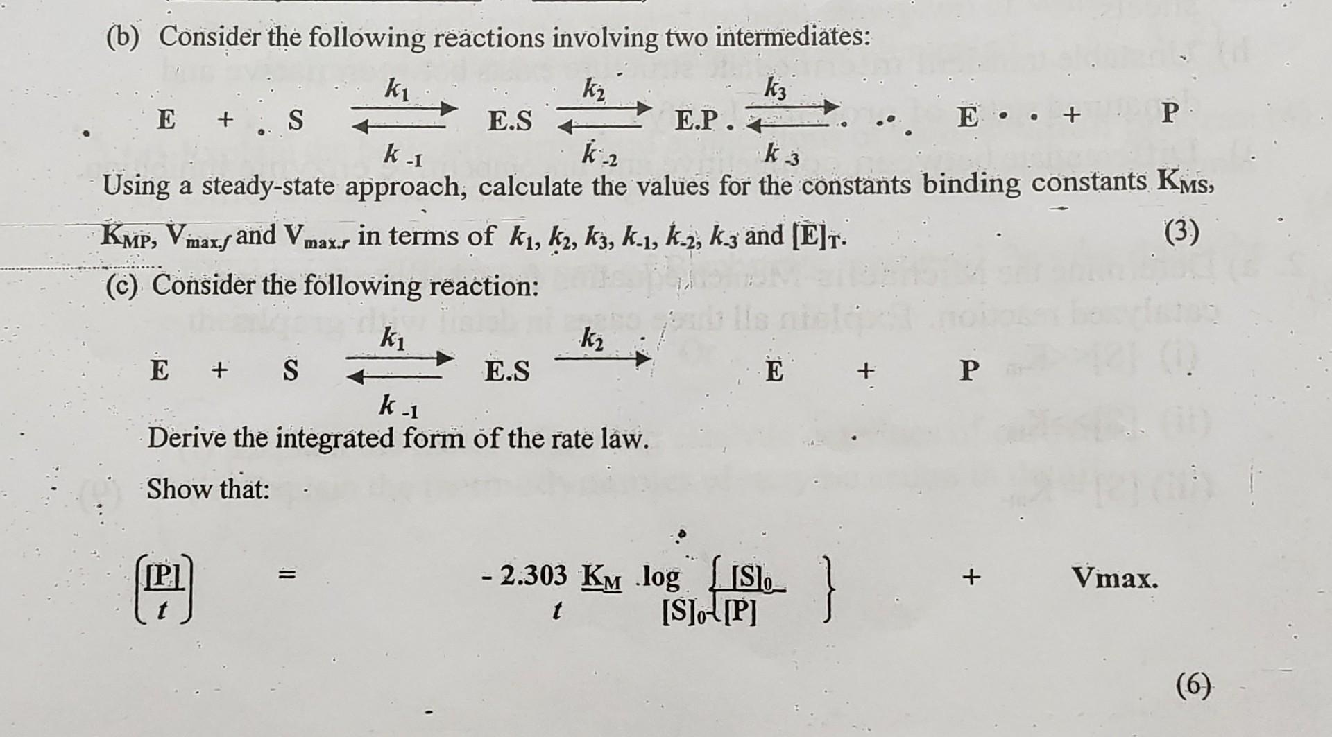 Solved S. (a) Consider the following reactions involving two | Chegg.com