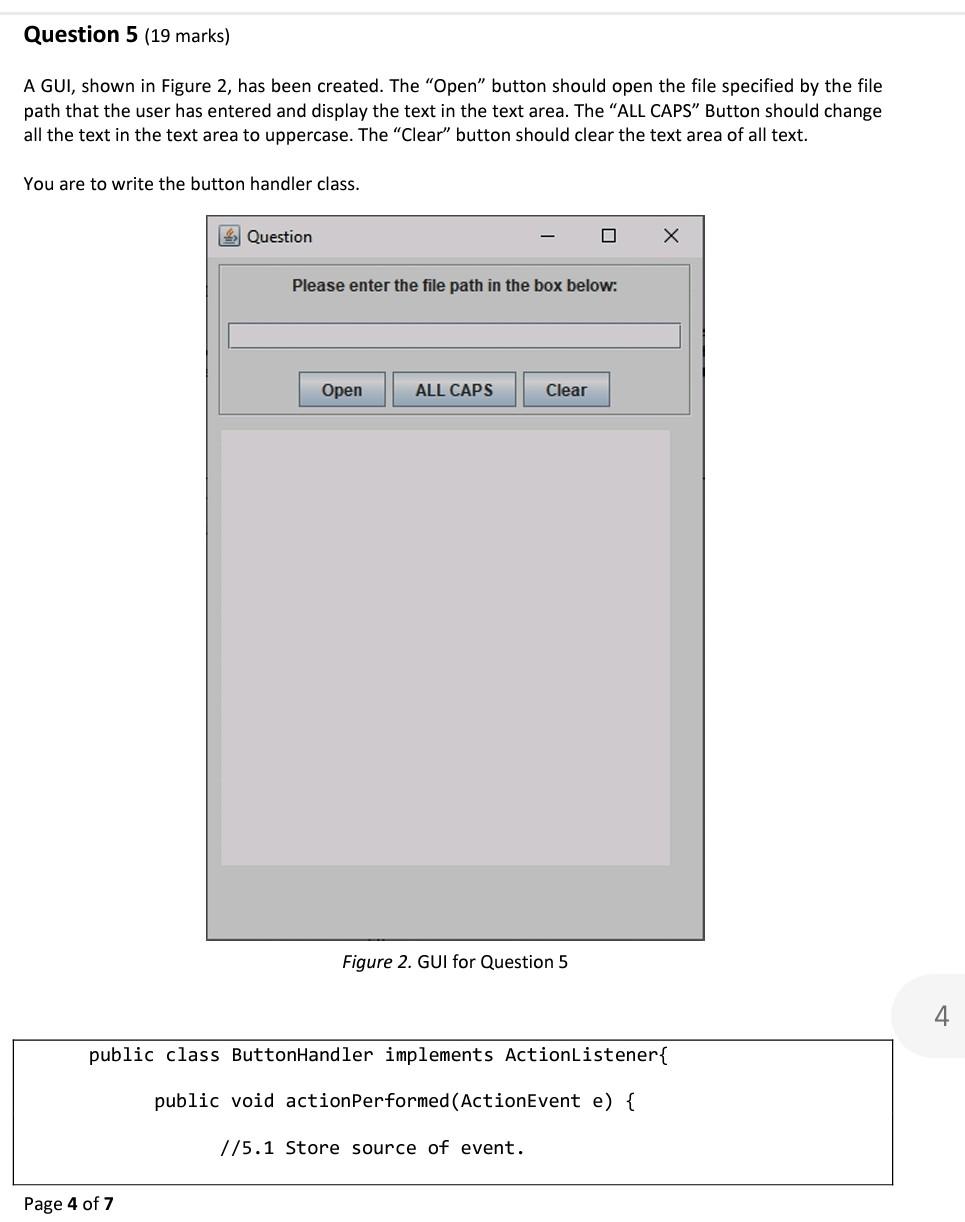 Solved A GUI, shown in Figure 2, has been created. The | Chegg.com