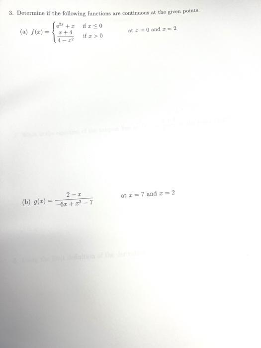 Solved 3. Determine if the following functions are | Chegg.com