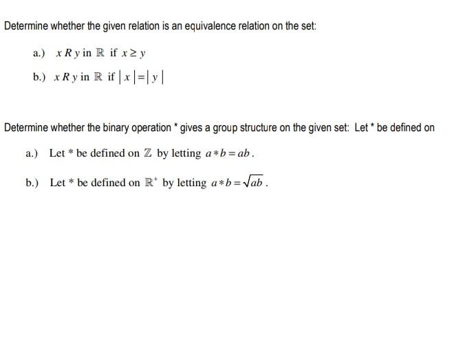 Solved Determine Whether The Given Relation Is An | Chegg.com