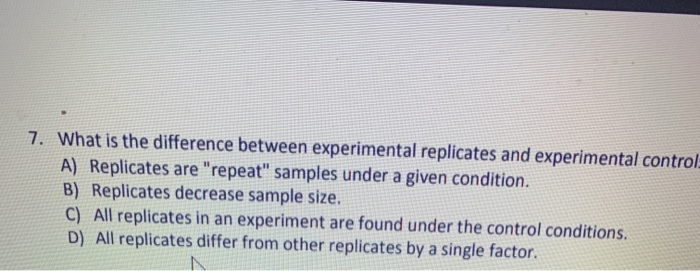 Solved 7 What Is The Difference Between Experimental Chegg Com