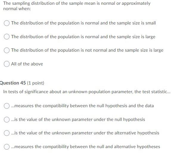 sampling distribution of the sample mean is approximately normal if
