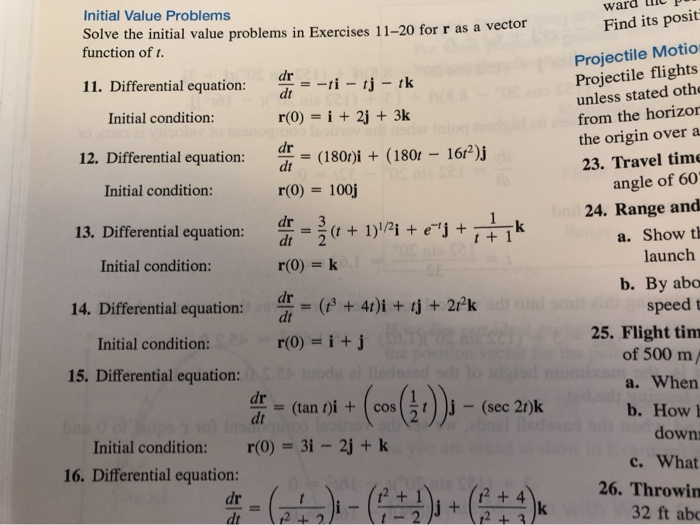 Solved Ward Initial Value Problems Solve The Initial Value Chegg