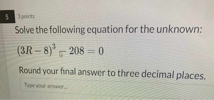 3 unknown equation