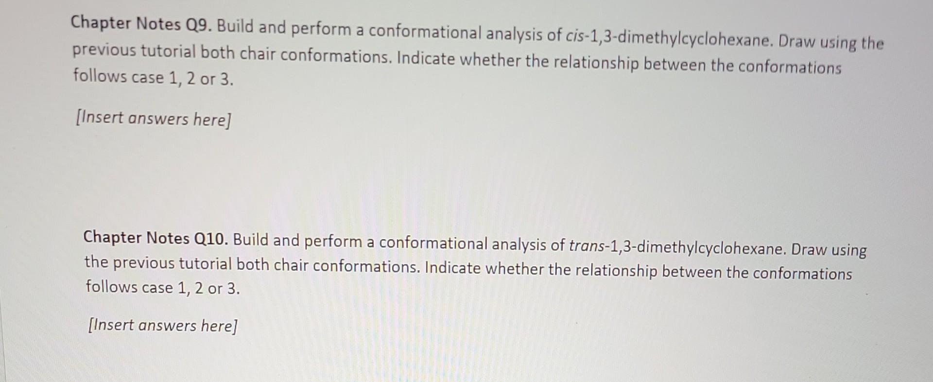 Solved Chapter Notes 09. Build And Perform A Conformational | Chegg.com