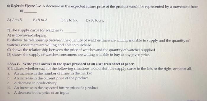 Solved 6) Refer to Figure 3-2. A decrease in the expected | Chegg.com