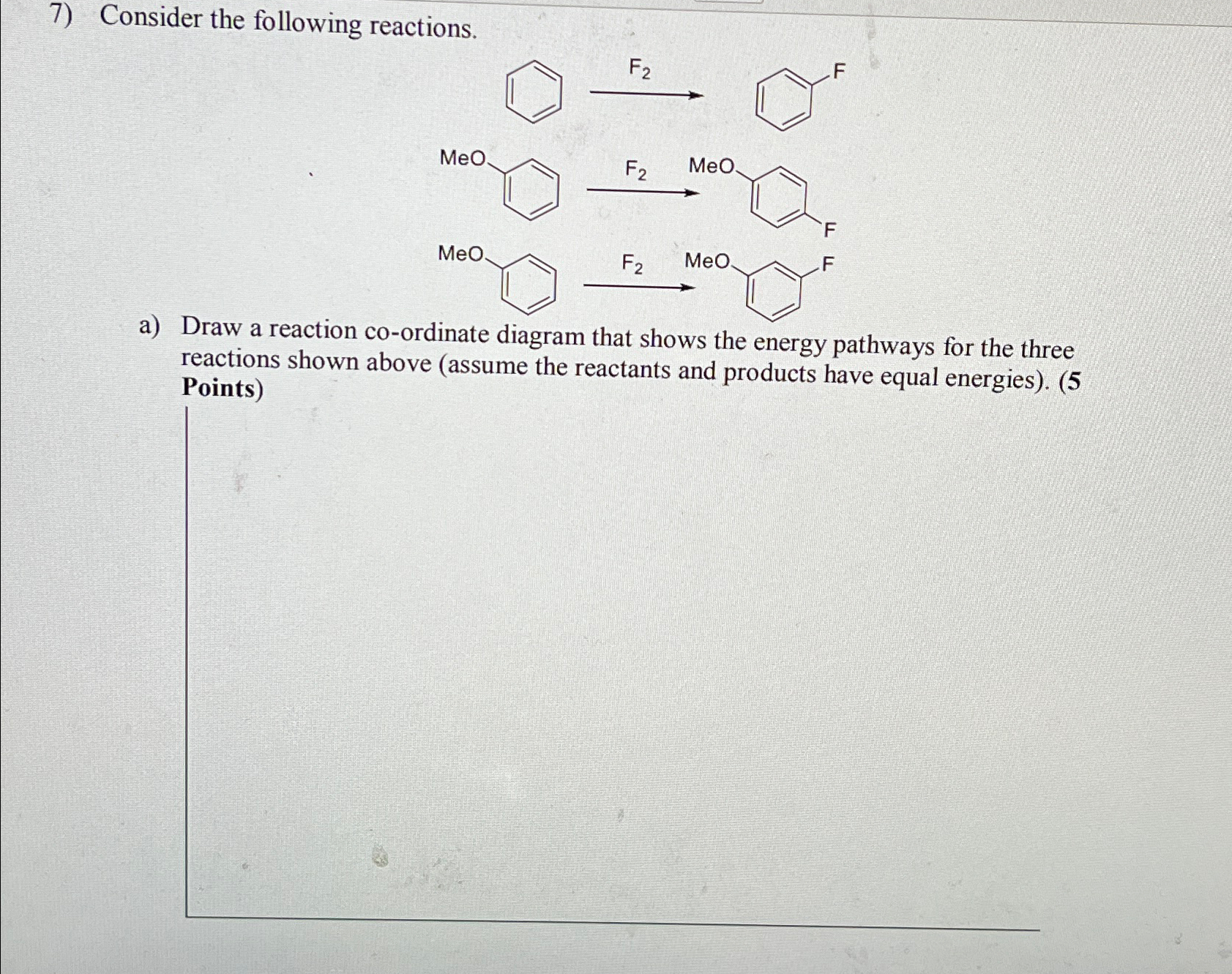 Solved Consider the following reactions.a) ﻿Draw a reaction | Chegg.com