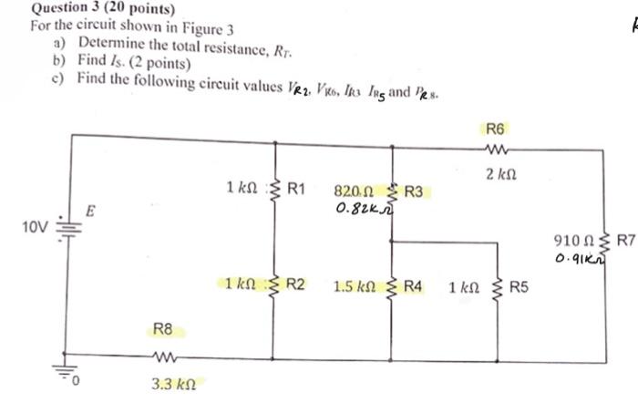 Solved Question 3 (20 Points) For The Circuit Shown In | Chegg.com