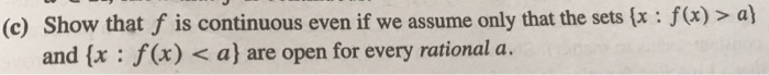 Solved Source: Real Analysis by Carothers, chapter 5 There | Chegg.com