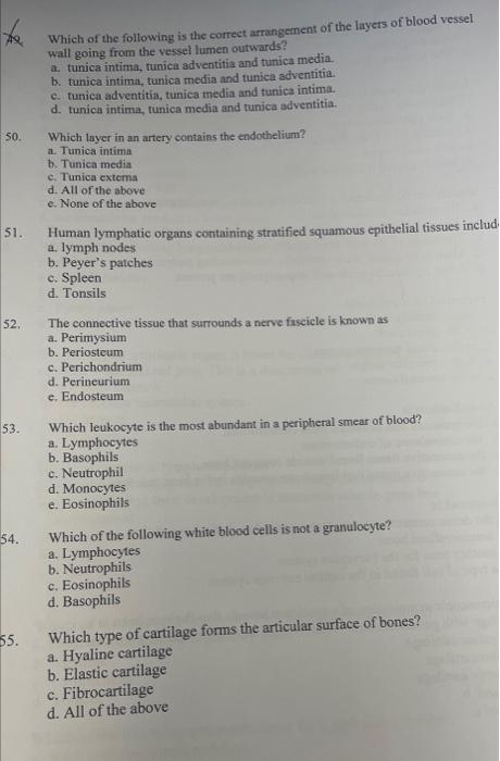 Solved Which of the following is the correct arrangement of | Chegg.com