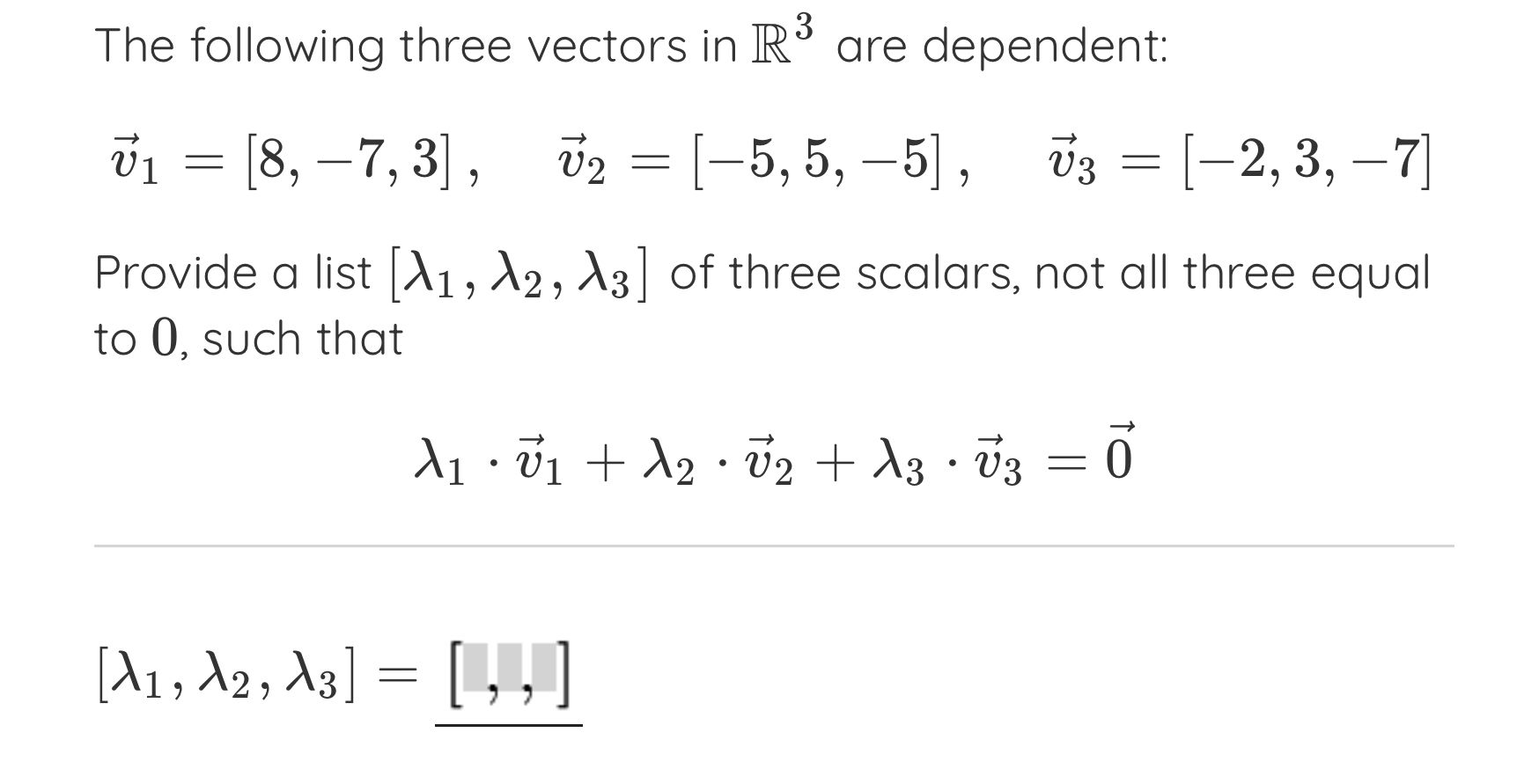 The following three vectors in R3 ﻿are | Chegg.com