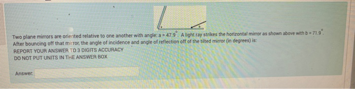 Solved Three mirrors are oriented as shown above. The angles | Chegg.com