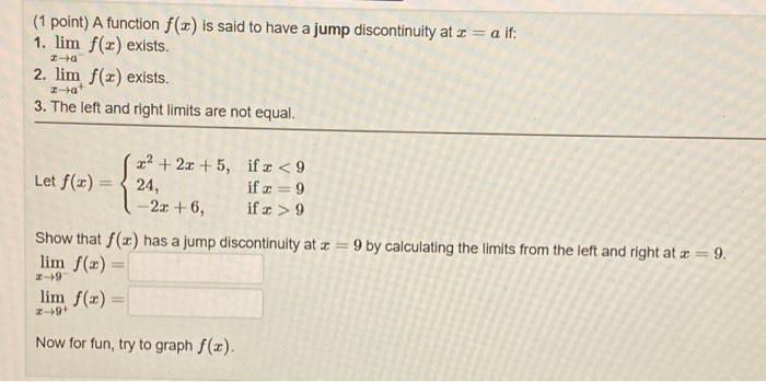 Solved (1 point) For what value of the constant c is the | Chegg.com