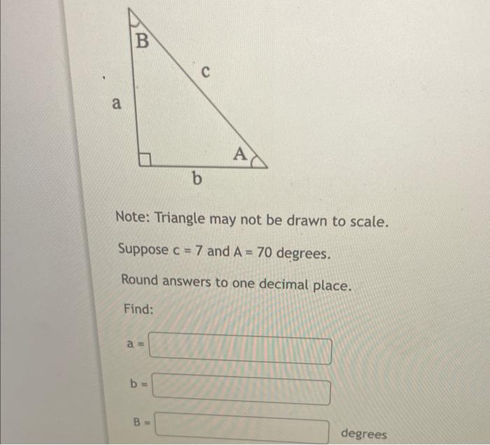 Solved Note: Triangle may not be drawn to scale. Suppose C=6 | Chegg.com