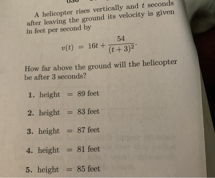 Solved A helicopter rises vertically and t seconds after | Chegg.com