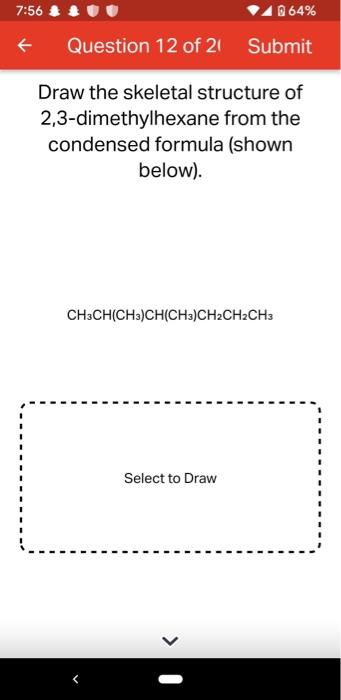 2 2 dimethylpentane skeletal formula