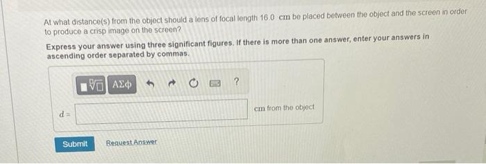 Solved A bright object and a viewing screen are separated by | Chegg.com